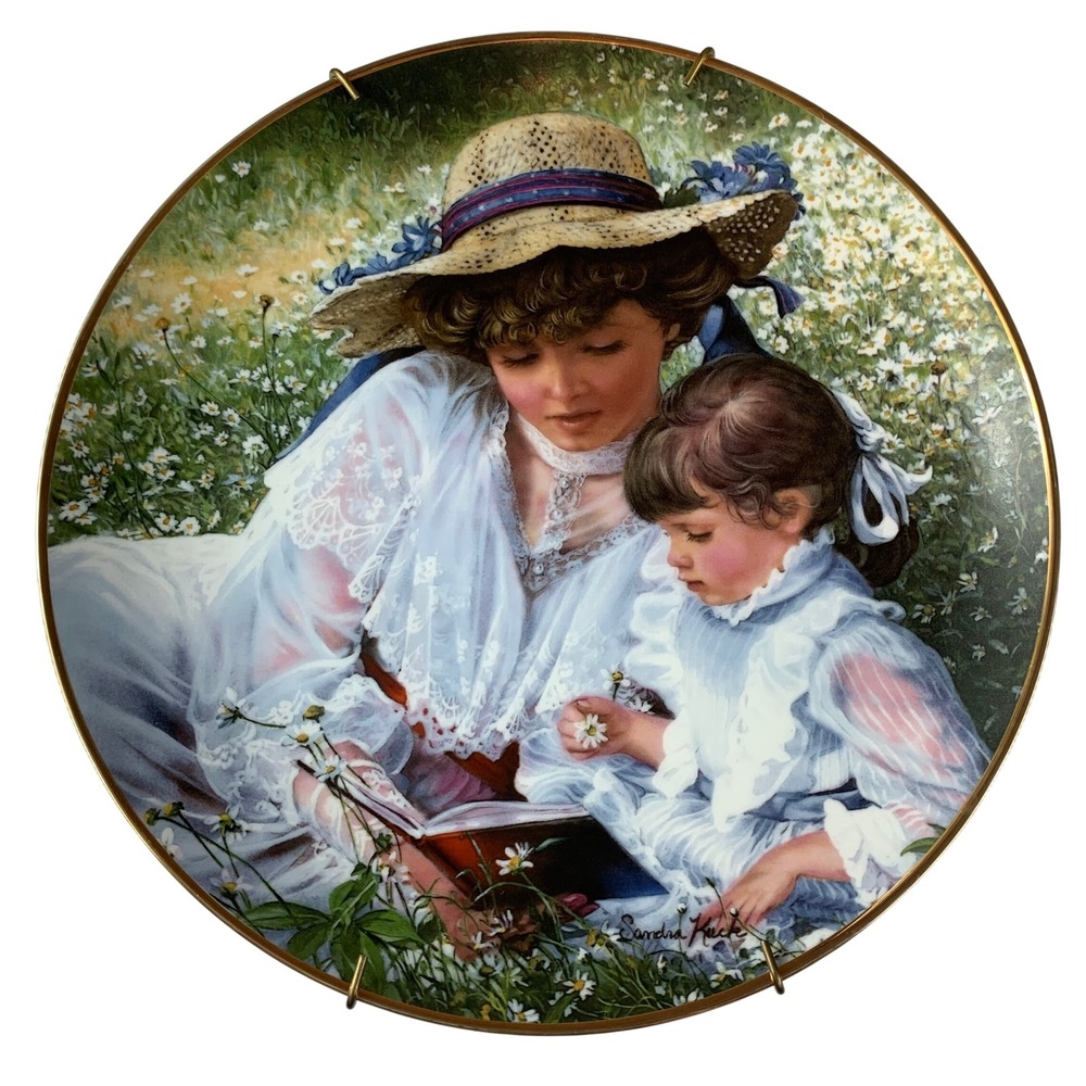 Reco Sandra Kuck Once Upon A Time Mother's Day 1985 Collector Plate 9.25"